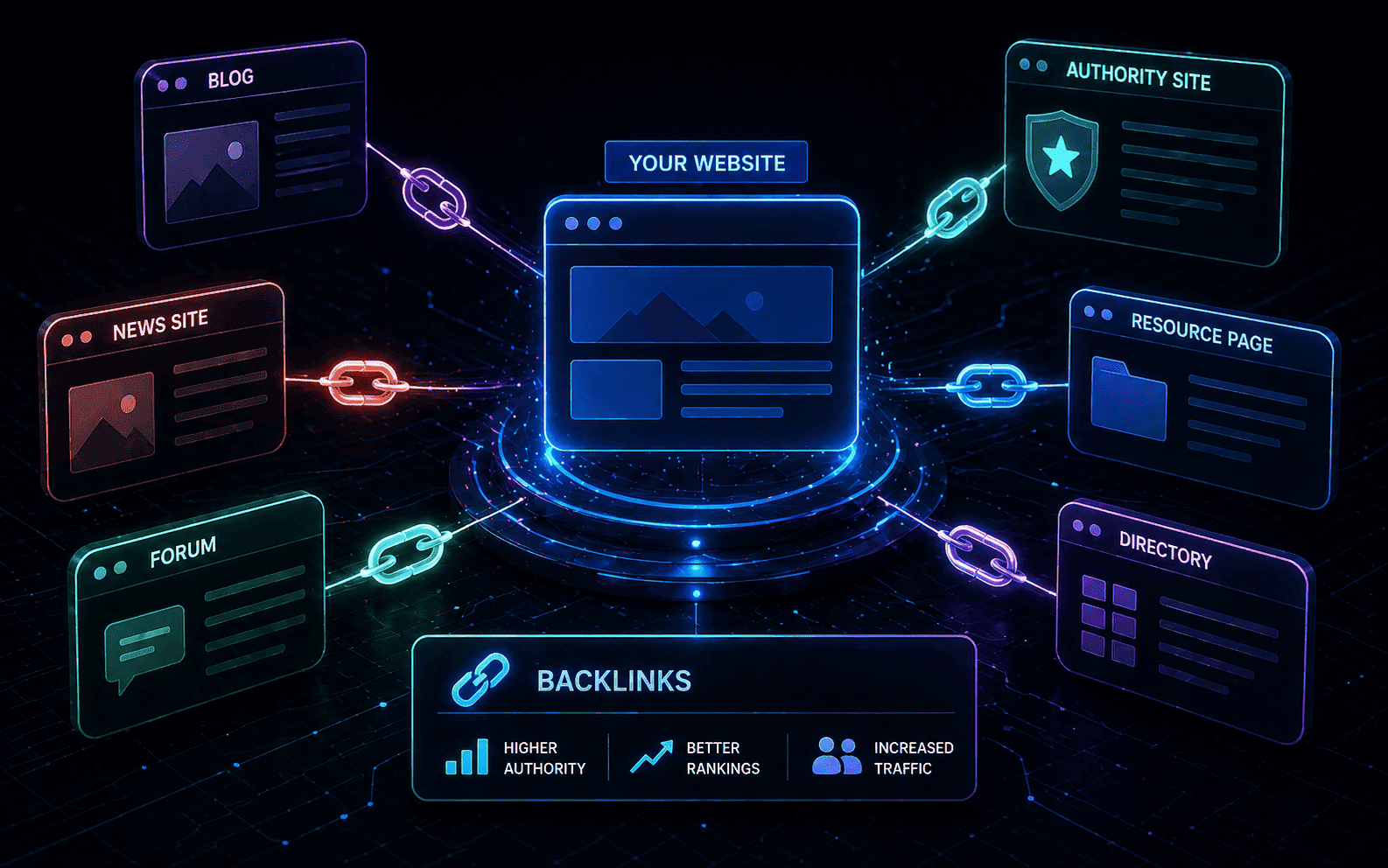  Backlink structure improving website SEO authority 