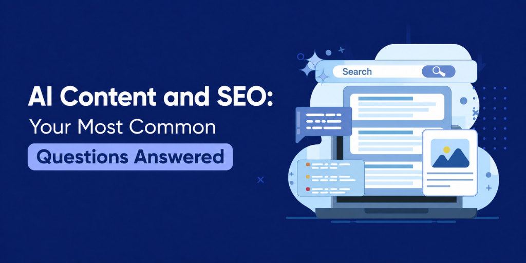 AI content and SEO optimization banner